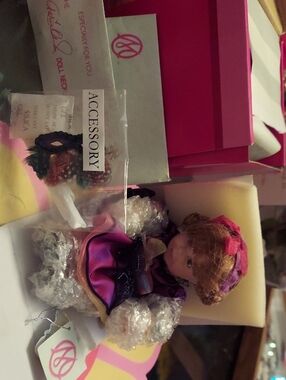 Marie Osmond ~Boo Who ~Porcelain Doll with Pink & Purple Dress